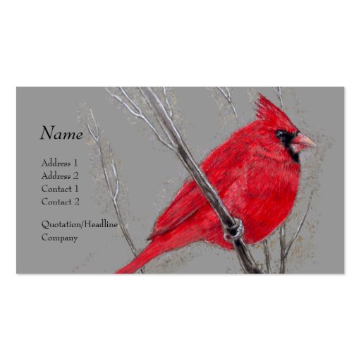Profile Card - Red Cardinal Business Cards