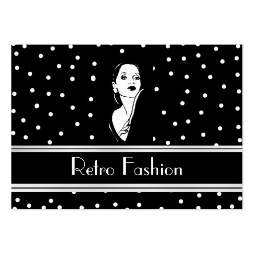 Profile Card Retro Fashion Vintage 2 Business Card Templates