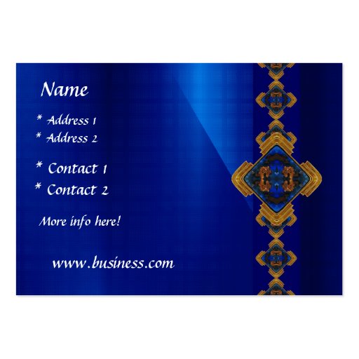 Profile Card Royal Blue Motif Delight Design Business Card Templates (back side)