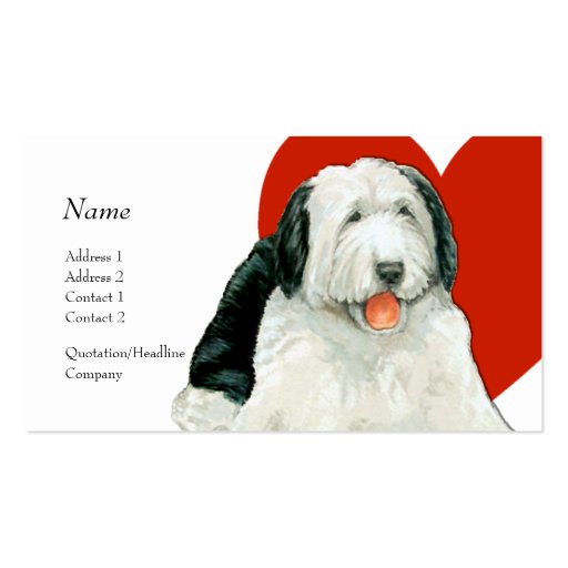 Profile Card - Sheepdog Business Card (front side)