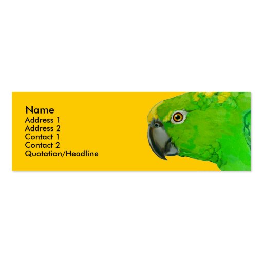 Profile Card Template - Amazon Parrot Business Cards