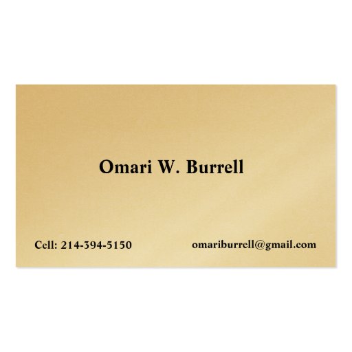 Profile Card Template: Custom Business Card Template (front side)