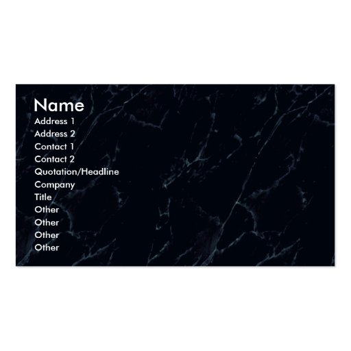 Profile Card Template - Dark Marble Texture Business Card Templates (front side)