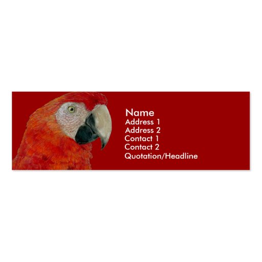 Profile Card Template - Macaw Business Card Templates (front side)