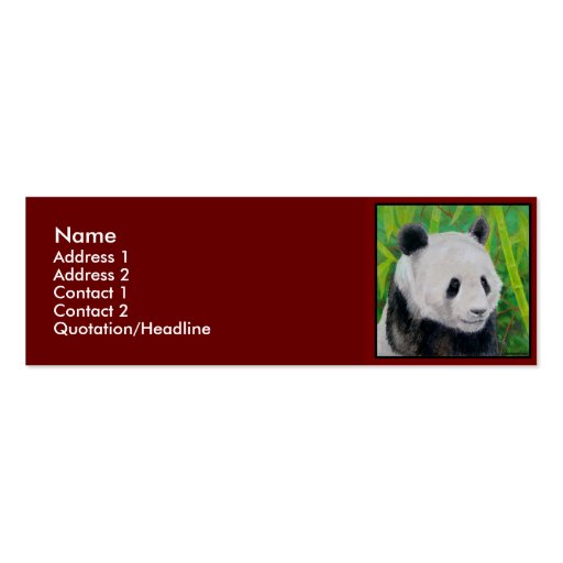 Profile Card Template - Panda Business Card Templates (front side)