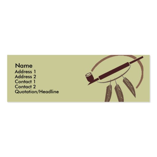 Profile Card Template - Peace Pipe Business Card Templates (front side)