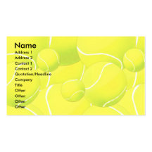 Profile Card Template - Tennis Business Card
