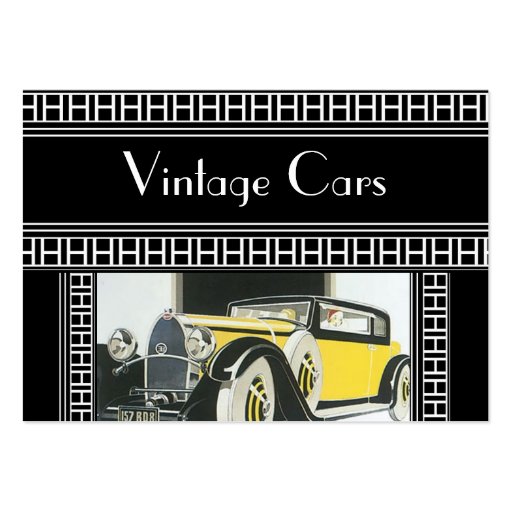 Profile Card Vintage Cars Business Card Template (front side)