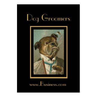 Profile Card Vintage Dog Groomers Business Card Templates
