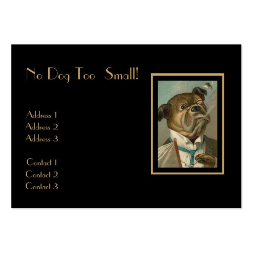 Profile Card Vintage Dog Groomers Business Card Templates (back side)