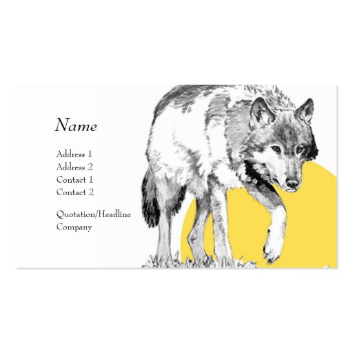 Profile Card - Wolf Business Card (front side)