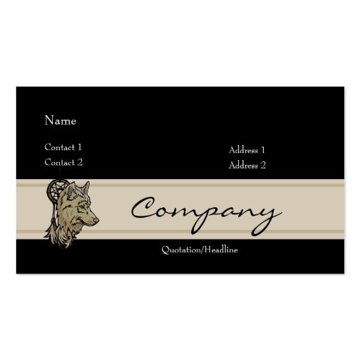Profile Card - Wolf Business Card Templates (front side)