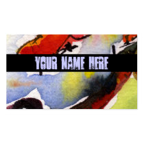 customizable, profile cards, business cards, artful, artsy, unique, art cards, watercolors, artist, photographer, advertising, professionals, colorful, designs, ginette, fine art, artistic, graphics, retail, fashion, modern, contemporary, ooak, edgy, grunge, black, red, tuff, maculine, tattoo, music, Business Card with custom graphic design