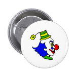 Profile Clown Head Pinback Button