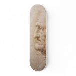 Profile of an old man skate boards