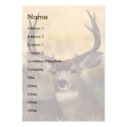 profile or business card, deer (front side)