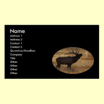 profile or business card, elk bugle business cards