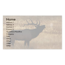 profile or business card, elk bugle