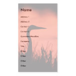 profile or business card, heron