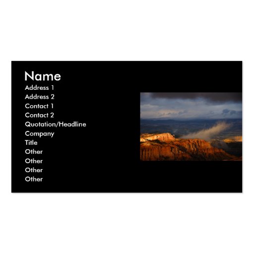 profile or business card, landscape