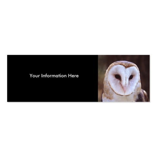 profile or business card, owl