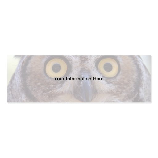 profile or business card, owl (front side)