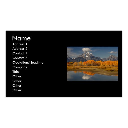 profile or business card, oxbow bend (front side)