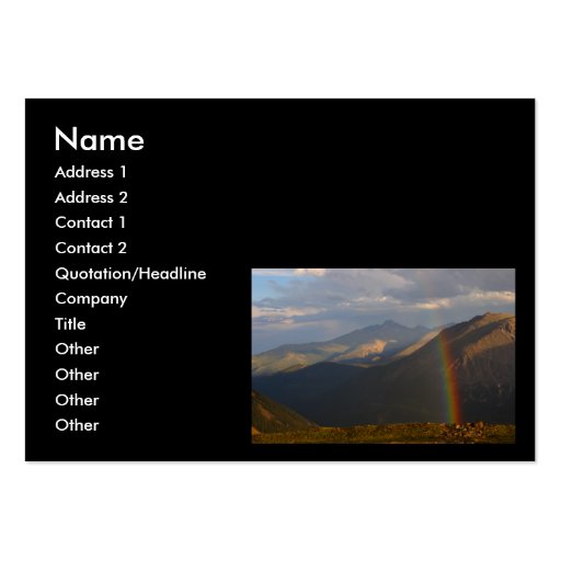 profile or business card, Rainbow