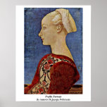 Profile Portrait By Antonio Di Jacopo Pollaiuolo posters