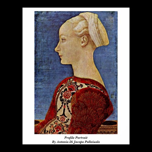 Profile Portrait By Antonio Di Jacopo Pollaiuolo Poster