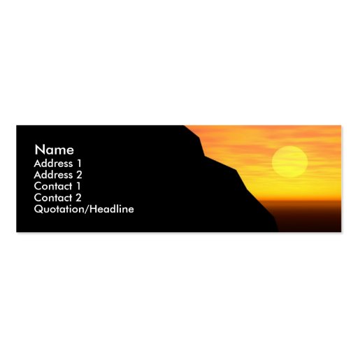 Profilecard: Sunset/Sunrise Business Card (front side)
