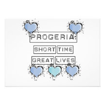 Progeria: Short Time, Great Lives, Blue Hearts Personalized Invite