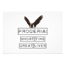 Progeria: Short Time Great Lives with eagle Custom Invitations