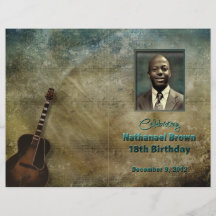 Program - Photo Insert -  18th BD Personalized Flyers