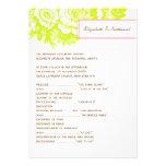 Programa floral de lujo del boda en verde y rosa comunicados personales 