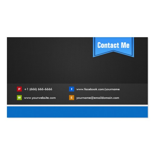 Programmer - Hello Contact Me Business Card Template (back side)