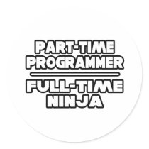 Programmer / Ninja stickers by Programmer_Shirts Programmer / Ninja stickers