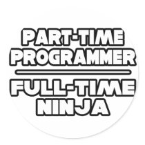 Programmer / Ninja stickers by Programmer_Shirts Programmer / Ninja stickers
