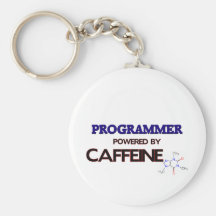 Programmer Powered by caffeine Keychains