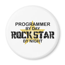 Programmer Rock Star by Night magnets by poorrichards Programmer Rock Star by Night magnets