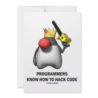 Programmers Know How To Hack Code (Java Duke) invitation