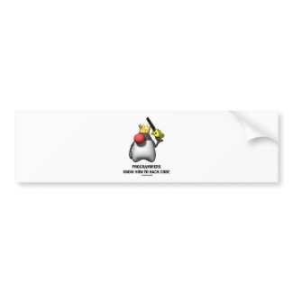Programmers Know How To Hack Code (Open Source) bumpersticker