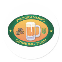 Programming Drinking Team stickers