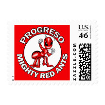 Progreso Mighty Red Ants Postage Stamps