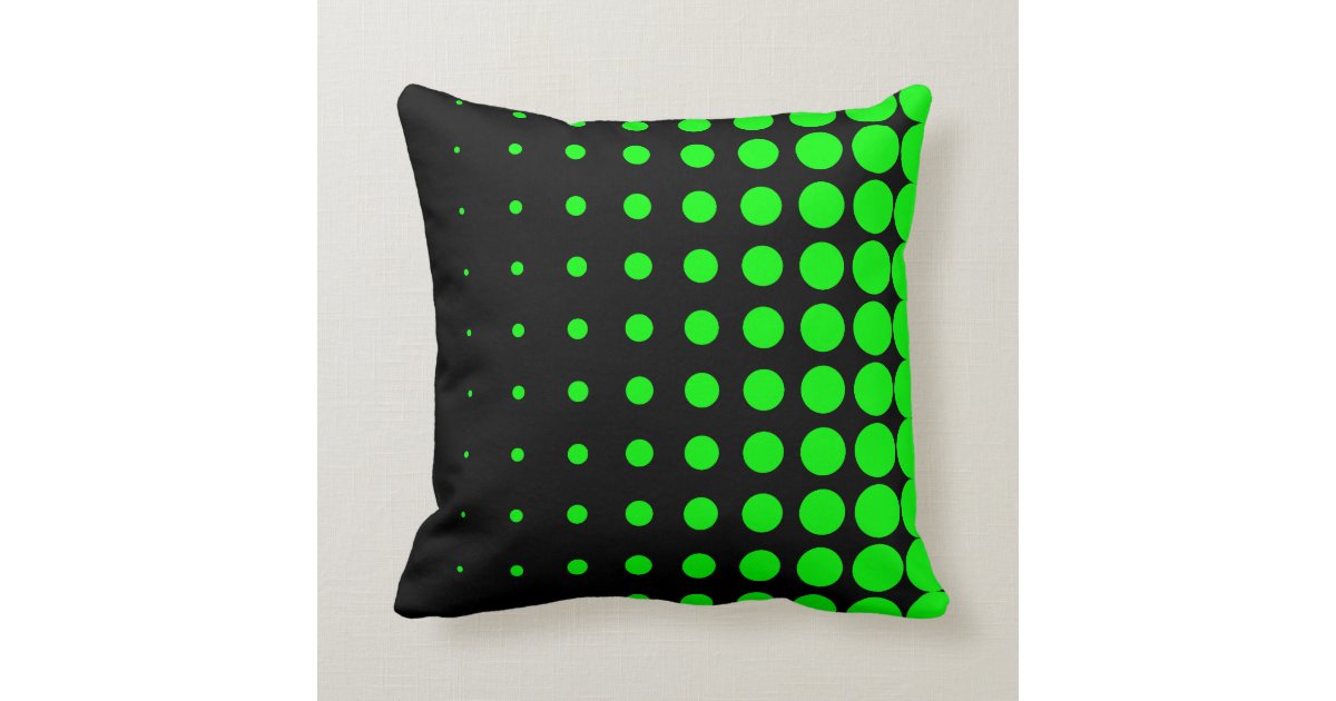 Progressive Lime Dot Size Throw Pillow Zazzle