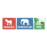 Progressive, Progressive-Light, Free - Take 3 Bumper Stickers