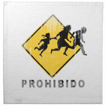 Prohibido Faded.png Cloth Napkin