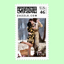 'Lovers' Stamp - Valentine's Day, Engagement Gifts, Anniversary Gifts, Bridesmaid and Usher Gifts, Great His and Hers!