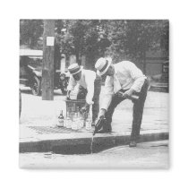 Prohibition Pouring Whiskey into a Sewer Vintage Fridge Magnets