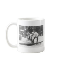 Prohibition Pouring Whiskey into a Sewer Vintage Coffee Mugs